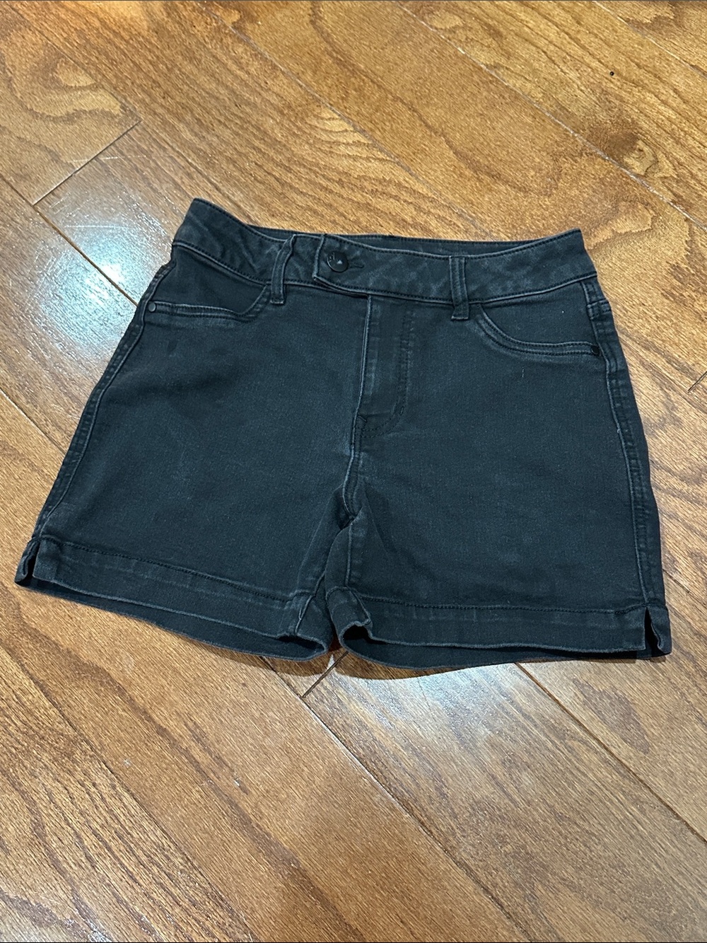 D.Jeans Black faded Casual Stretch Shorts